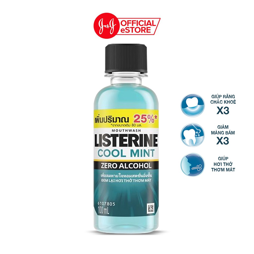 Nước Súc Miệng Ngừa Sâu Răng Listerine Natural Cool Mint Zero 100ml - 101005924