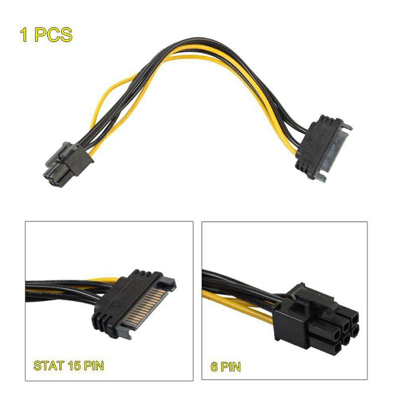 Dây 6pin pcie to sata