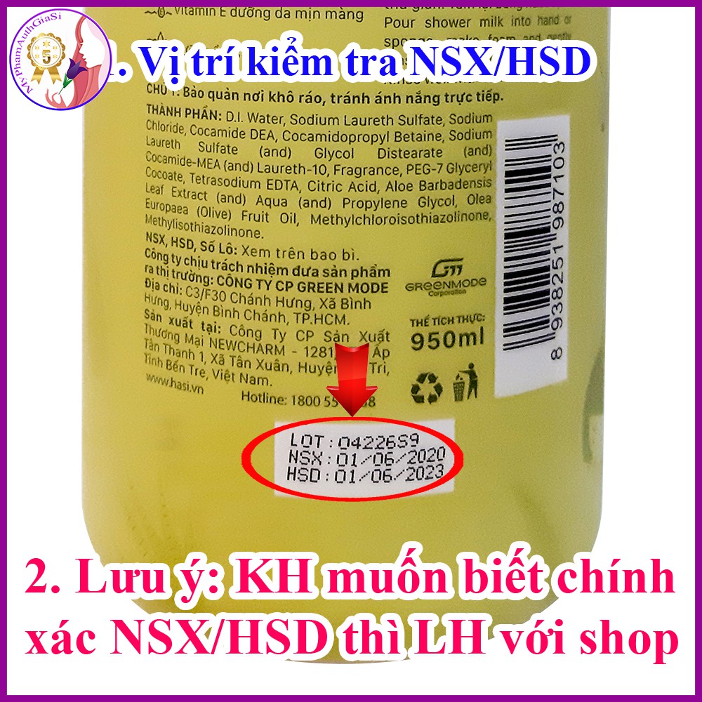 Sữa tắm spa hasi kokeshi dưỡng ẩm và trắng da 950ml nhật bản