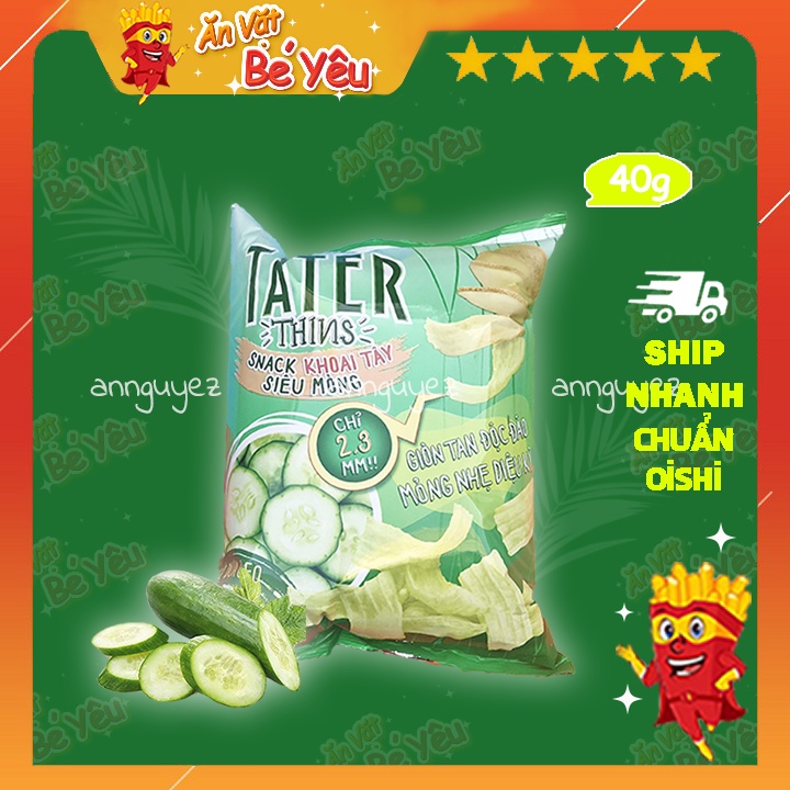 Bim bim Oishi snack khoai tây siêu mỏng vị dưa leo dưa chuột 40g