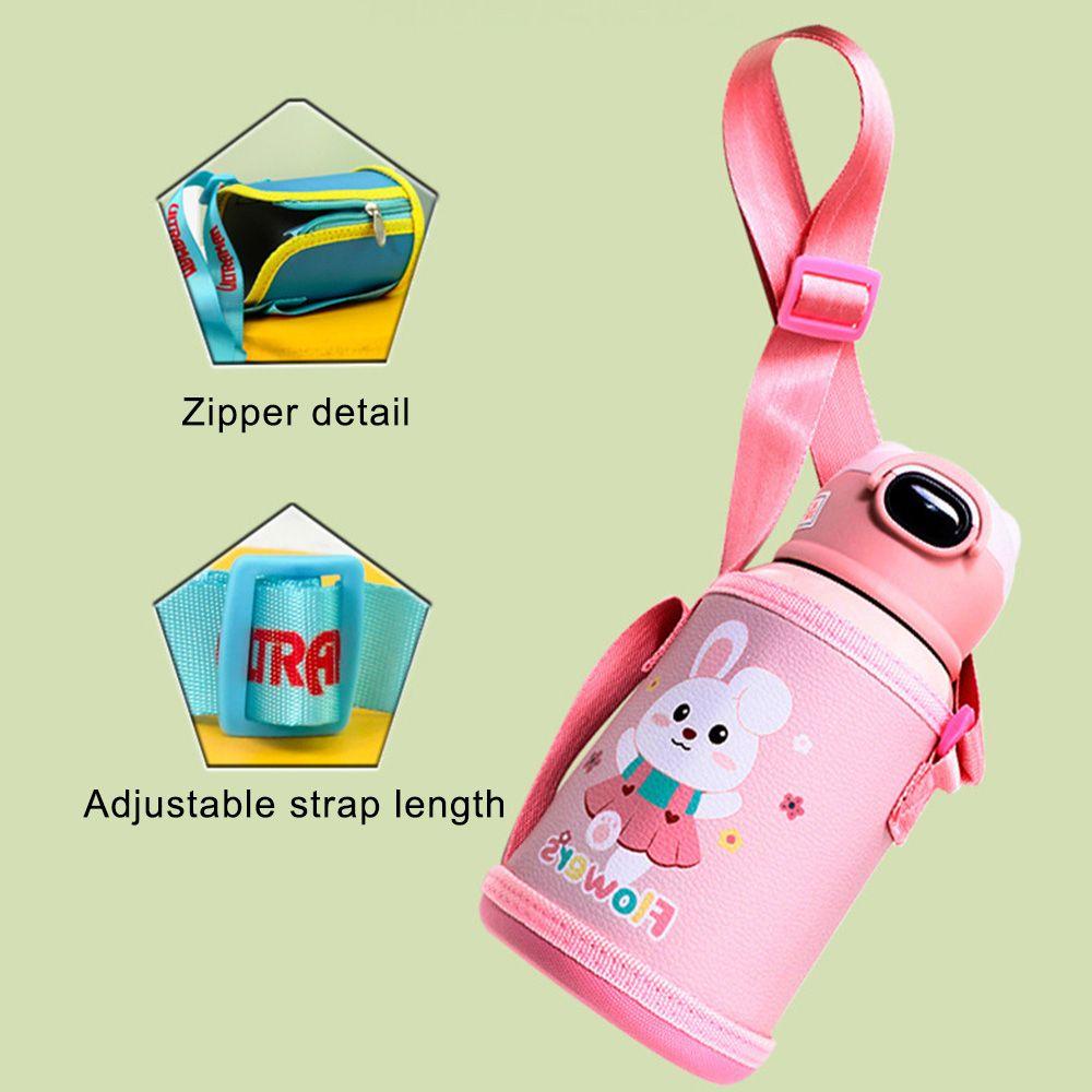 PISTA Bình Nước Inox Dung Tích Lớn 500ml Kèm Ống Hút Tiện Lợi