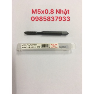 Mũi taro ren M5 x 0.8 mm Nachi Nhật dùng tạo ren lỗ an toàn hiệu quả dễ dàng