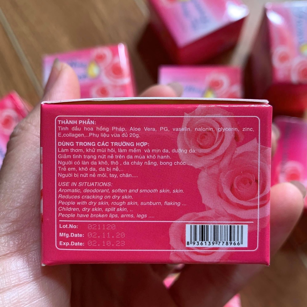 Tinh Dầu Sáp Khô Hoa Hồng Dưỡng Da Chống Nẻ