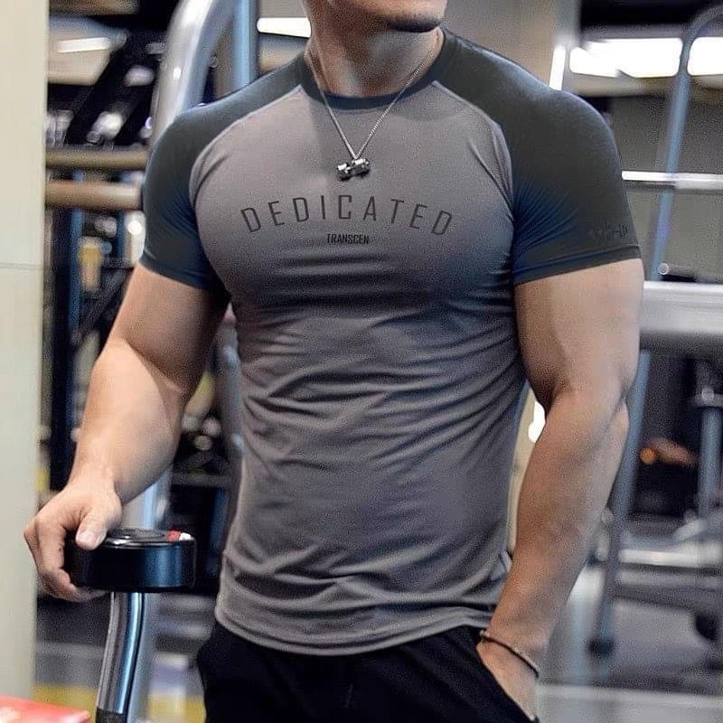 Áo Thun Thể Thao Nam Form Ôm Body Dedicated Thun Lạnh Co Dãn 4c