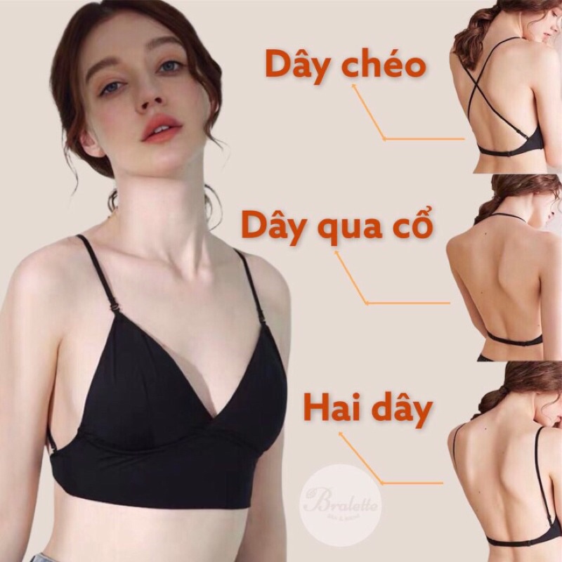 Áo ngực bra su nhật mặc đồ hở lưng sexy 3 kiểu mặc ms300
