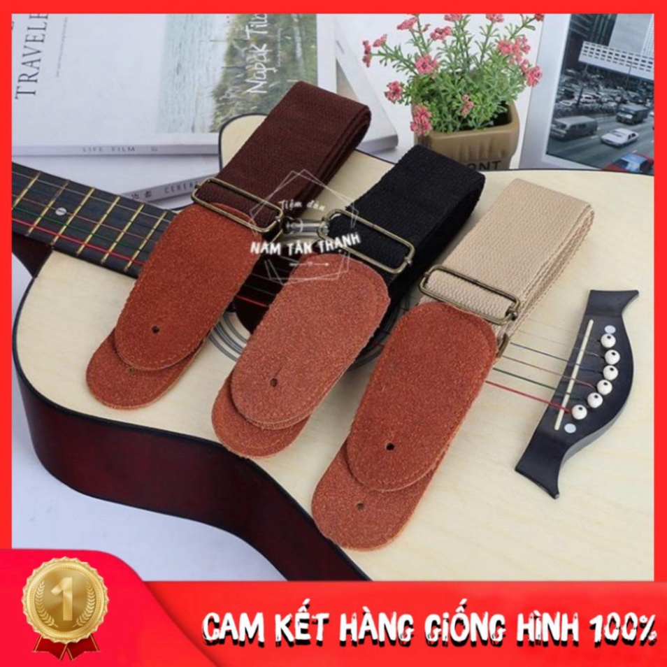 Dây đeo đàn GUITAR [ TẶNG PICK FENDER ] loại Da CHẤT LƯỢNG