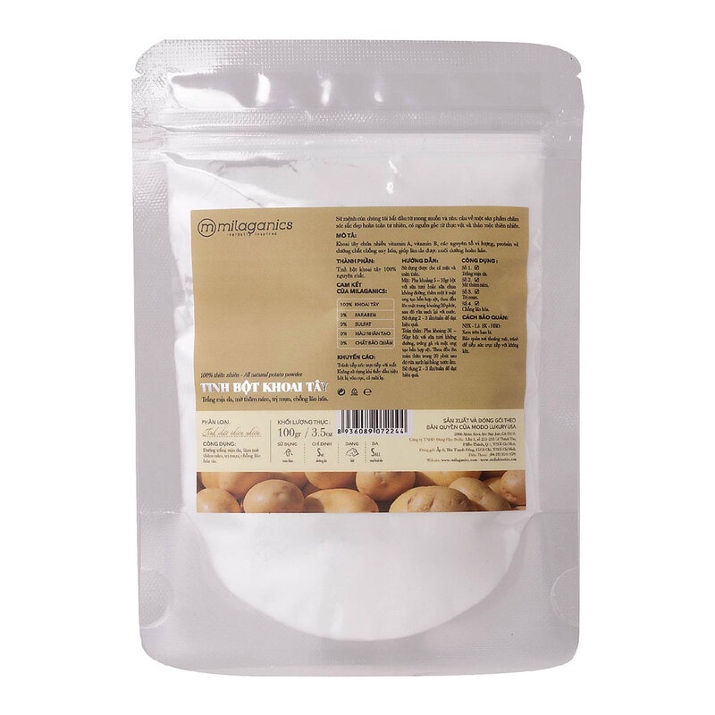 Bột Khoai Tây Milaganics Dưỡng Sáng Da, Ngừa Lão Hóa 100g - Hasaki - Hàng Chính Hãng