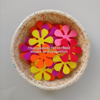 Sét 30 hoa 5cm vải nỉ mầm non