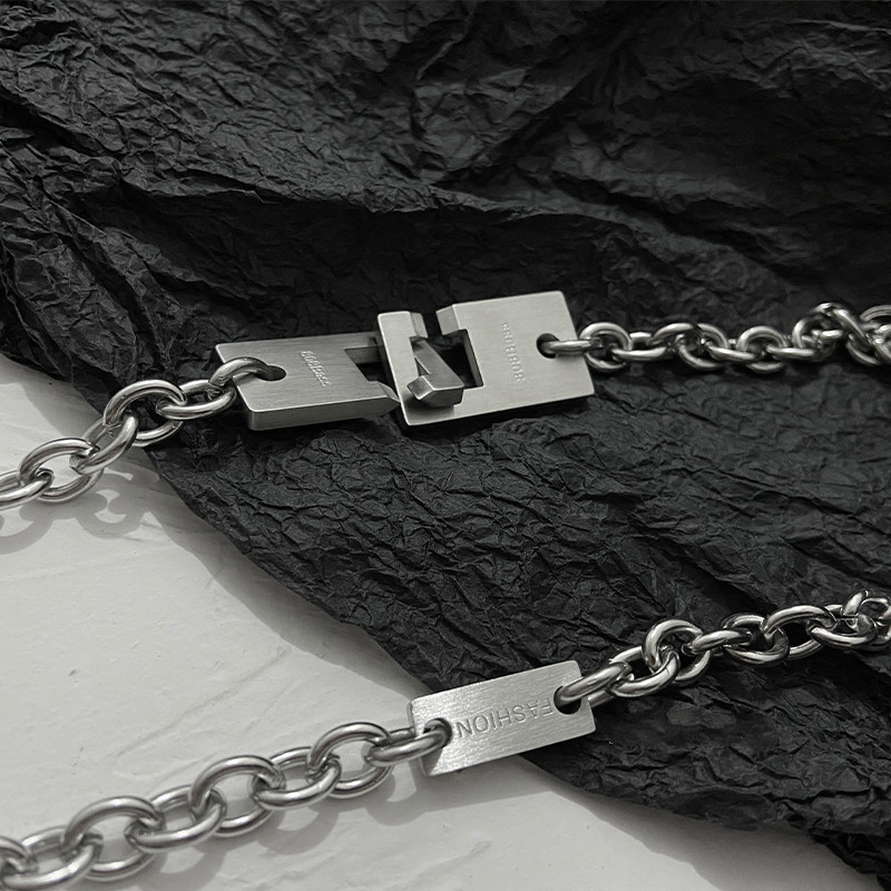 Dây Chuyền Thép Titan Phong Cách Tối Giản Cá Tính 19724