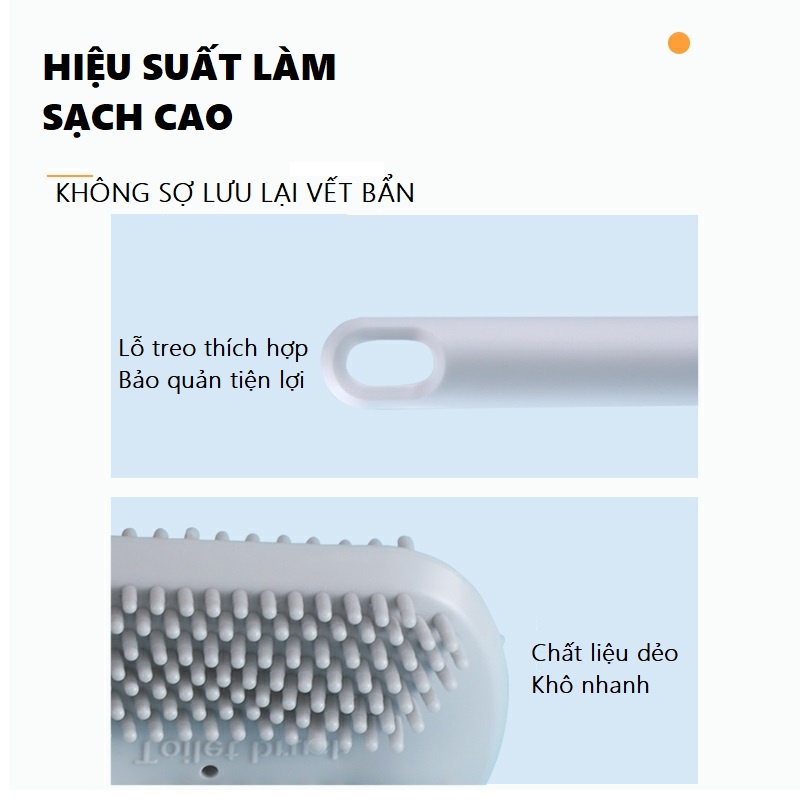 Cọ toilet silicon hình Golf, bàn chải vệ sinh bồn cầu treo tường tiện lợi