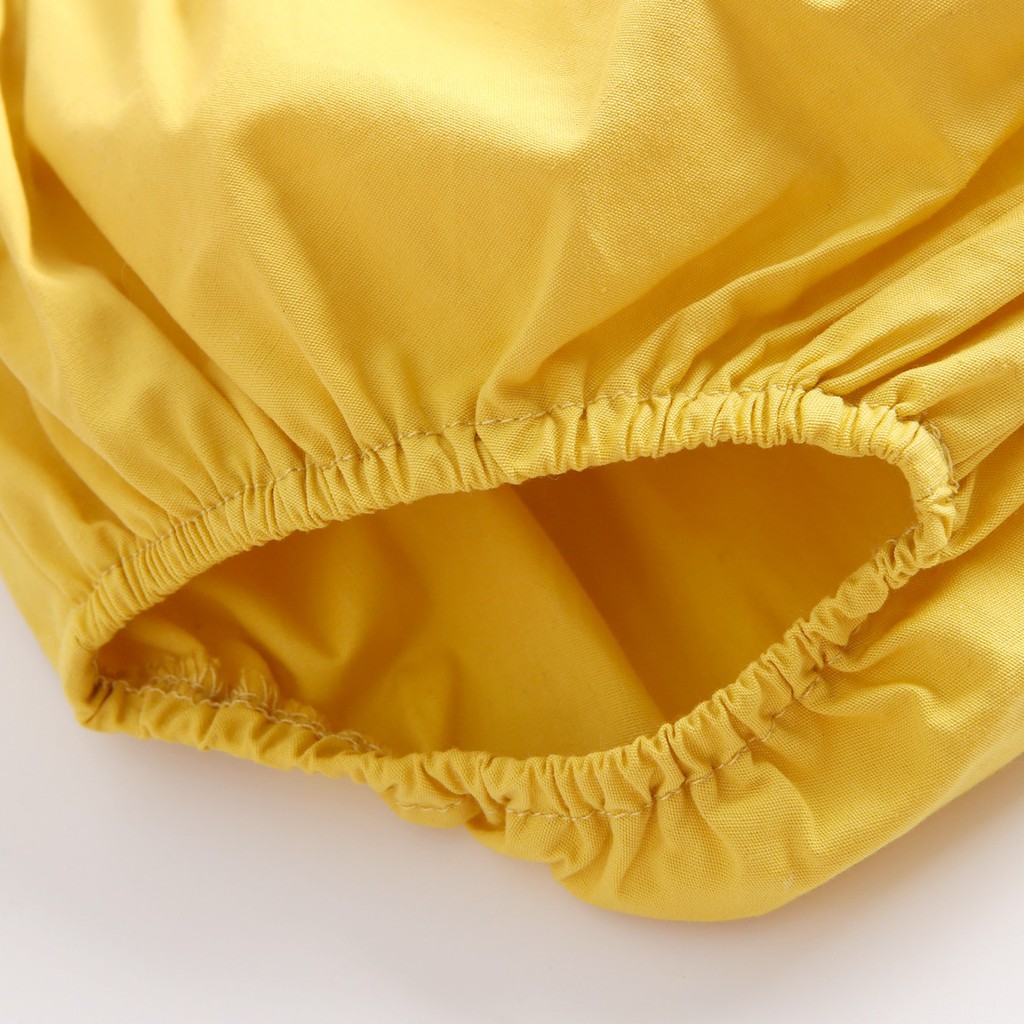 Bộ Quần Áo Sanlutoz Bằng Cotton Thời Trang Mùa Hè Màu Vàng Cho Bé Gái Sơ Sinh