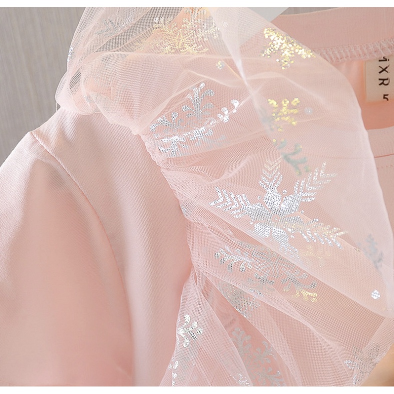 Váy Elsa cho bé gái ⚡SIÊU ĐẸP ⚡ hàng cao cấp chất cotton chuẩn đẹp, thiết kế vạt chéo voan lấp lánh bé nào cũng mê