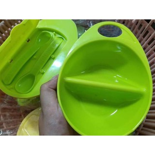 Chén ăn dặm cho bé + muỗng + nĩa