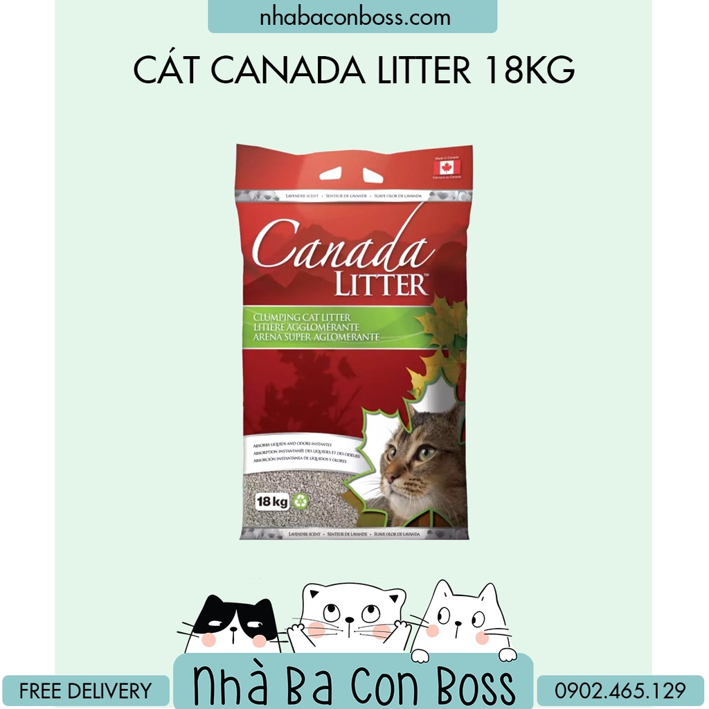 Cát vệ sinh cho mèo Canada Litter 18KG