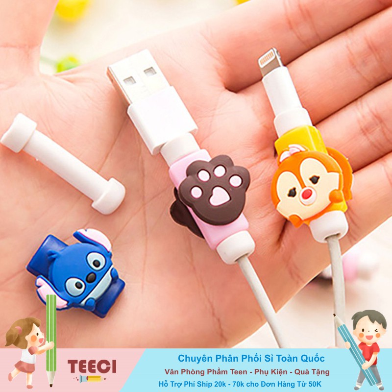 &lt;Ảnh Thật Shop Chụp&gt; Nút Bảo Vệ Dây Sạc Hoạt Hình Cute A532