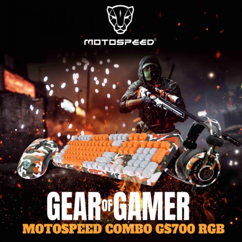 COMBO MOTOSPEED GAMING GS700 RGB ( PHÍM + CHUỘT + TAI NGHE )