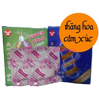 Bộ 2 hộp bao cao su super gold thăng hoa cảm xúc 4c