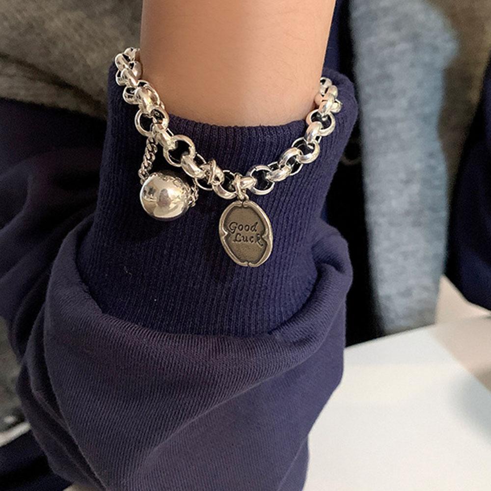 Vòng Đeo Tay Mặt Hình Thánh Giá Phong Cách Hip hop Hàn Quốc Thời Trang Cho Nữ