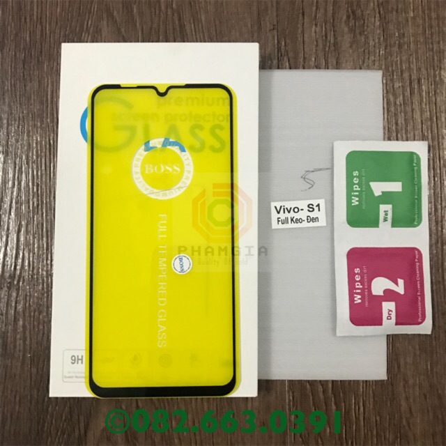 Cường Lực 9D Cho Vivo S1 Full màn hình, Full keo (có video)