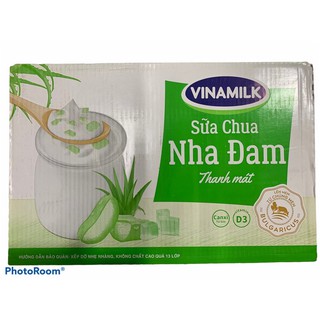 Thùng Sữa chua ăn Vinamilk vị nha đam - 48 hộp x 100g