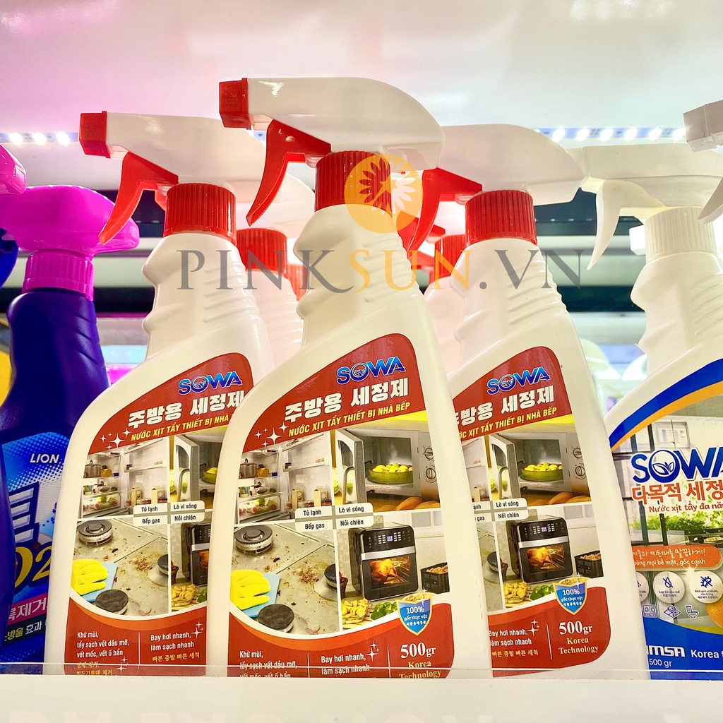 Nước Xịt Tẩy Thiết Bị Bếp Sowa Hàn Quốc 500g