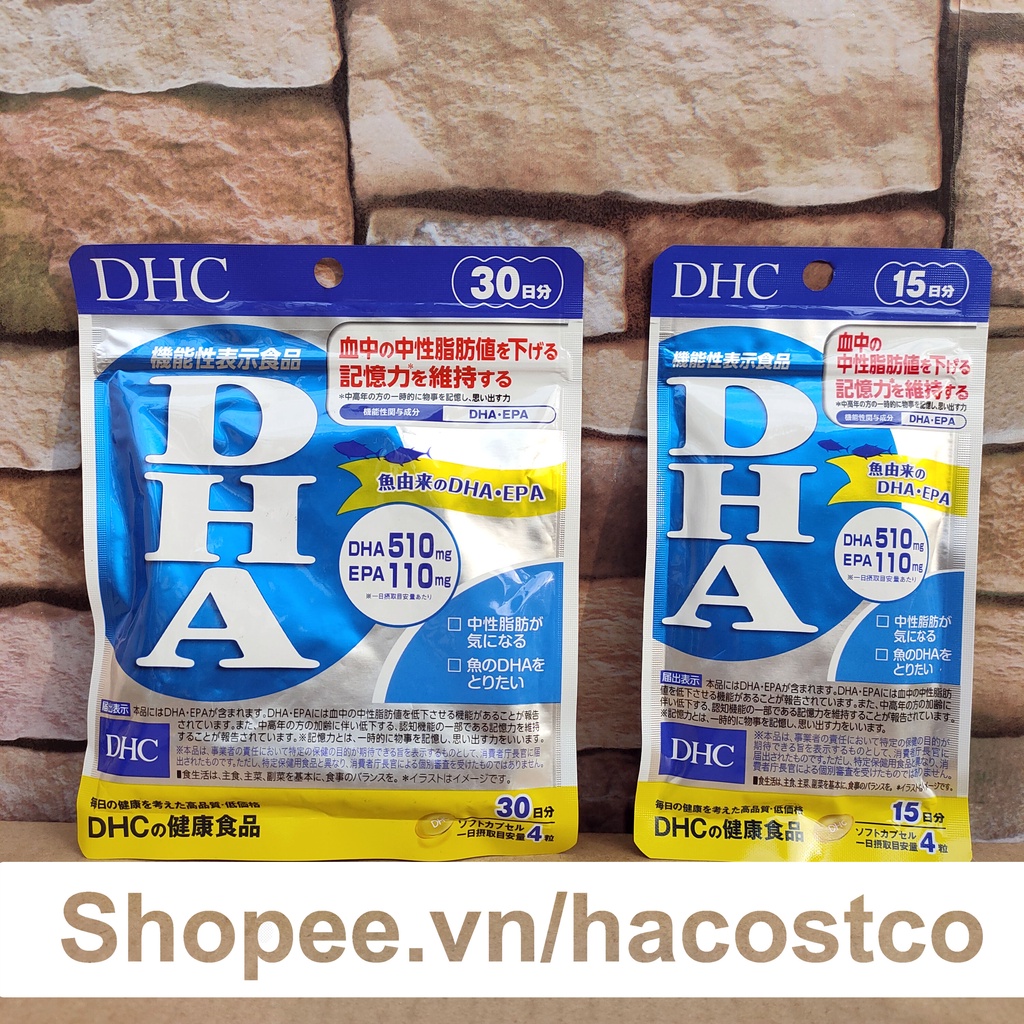 Viên uống bổ não DHC DHA 30 ngày dùng của Nhật Bản bổ sung DHA