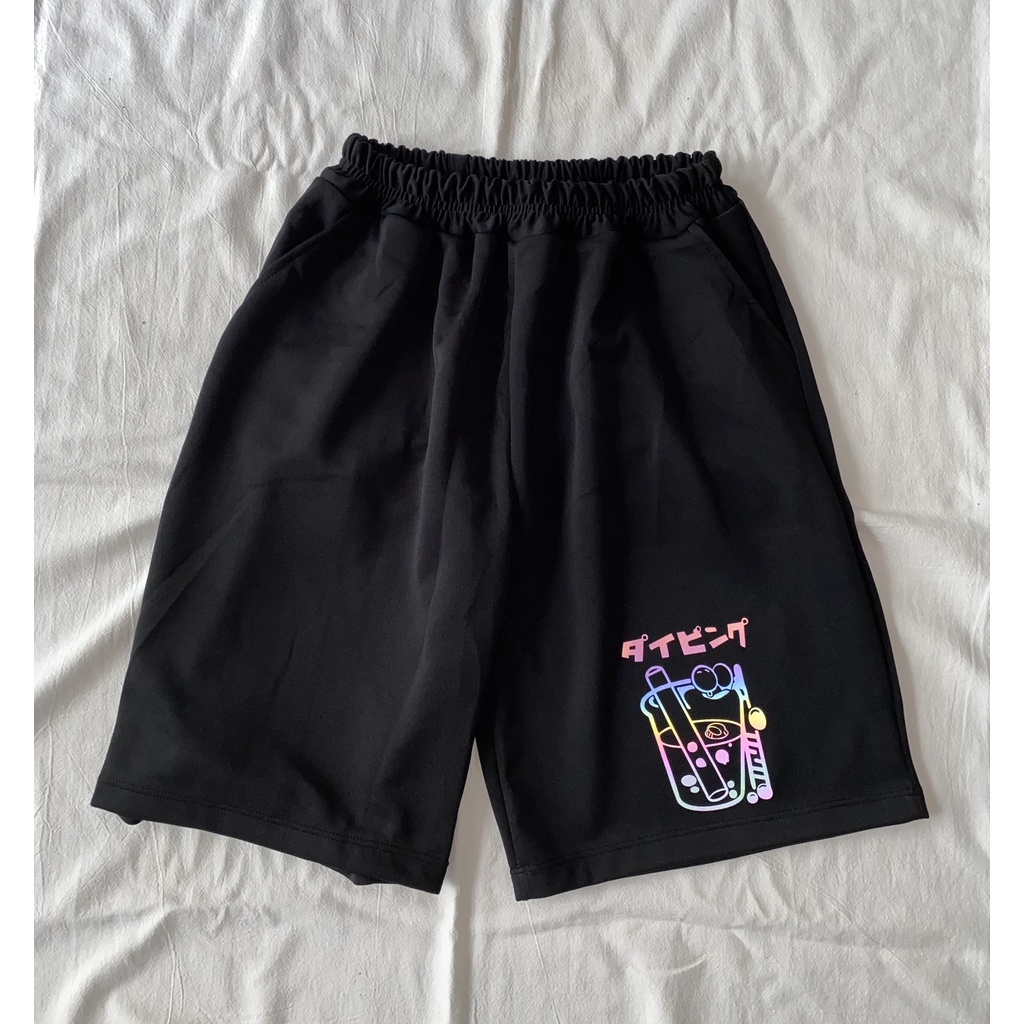 QUẦN SHORT PHẢN QUANG Nam Nữ, chất thun Poly 2 da, quần đùi thể thao, cộc ngắn form rộng unisex