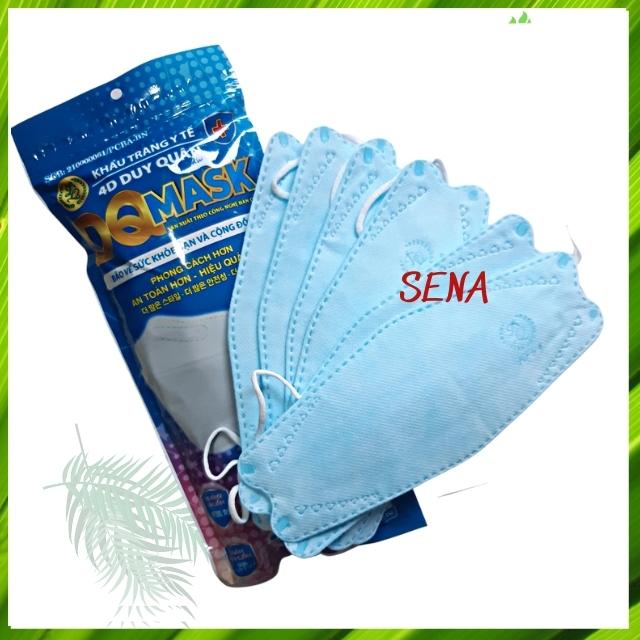 [Sale 4 ngày] Một Thùng Khẩu Trang 4D DQ Mask KF94 Y Tế Duy Quân Xuân Lai Chất Dày Dặn Quai Bền Dáng Đẹp Ôm Sát Mặt