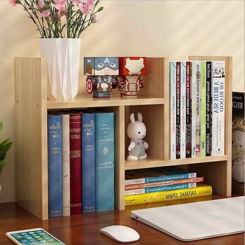 Kệ Sách Mini Để Bàn Bằng Gỗ - Kệ Sách Mini Để Bàn Phủ Melamine Chống Mối Mọt [ KT 35x60x17 cm CxRxS ]