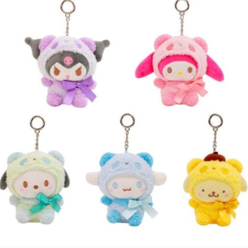 SANRIO Móc Khóa Hình Thú Nhồi Bông Dễ Thương