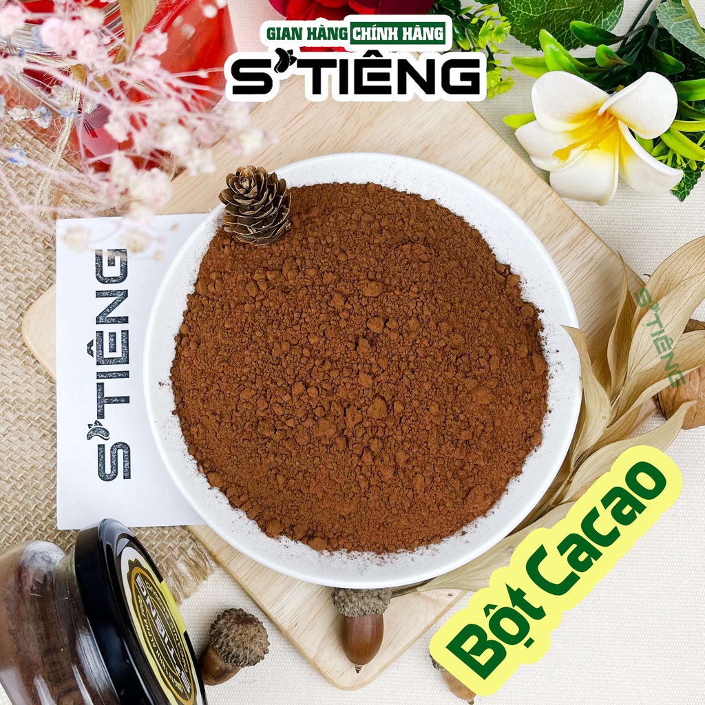 450Gr Bột CACAO Nguyên Chất Giảm Cân Cao Cấp STIENG Hủ Thủy Tinh