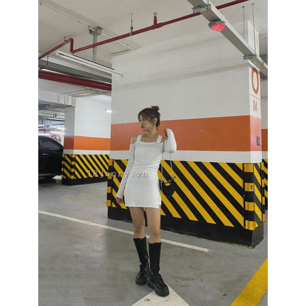 Set áo chéo dây thun gân + short