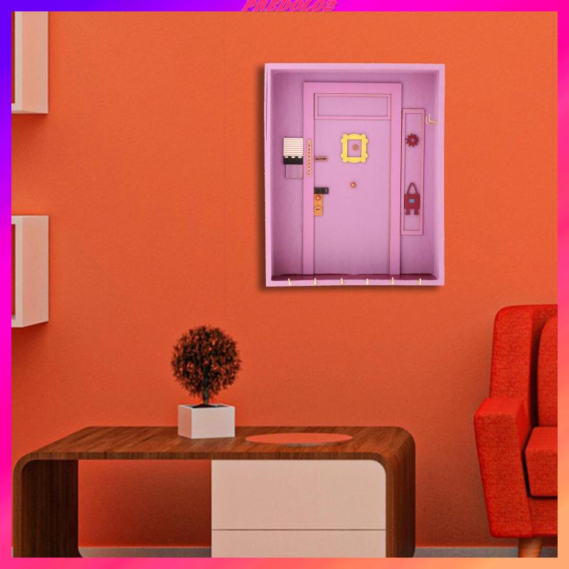 [Predolo2] Giá Đỡ Chìa Khóa 6 Móc Treo Tường Bằng Gỗ Sắp Xếp Gọn Gàng