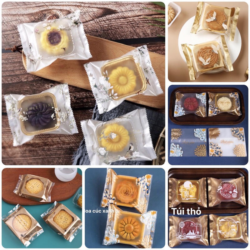 2023 Khay túi bánh trung thu 50gr-80gr-100gr (100 bộ)