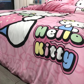 SET CHĂN GA GỐI COTTON 3D MÈO KITTY