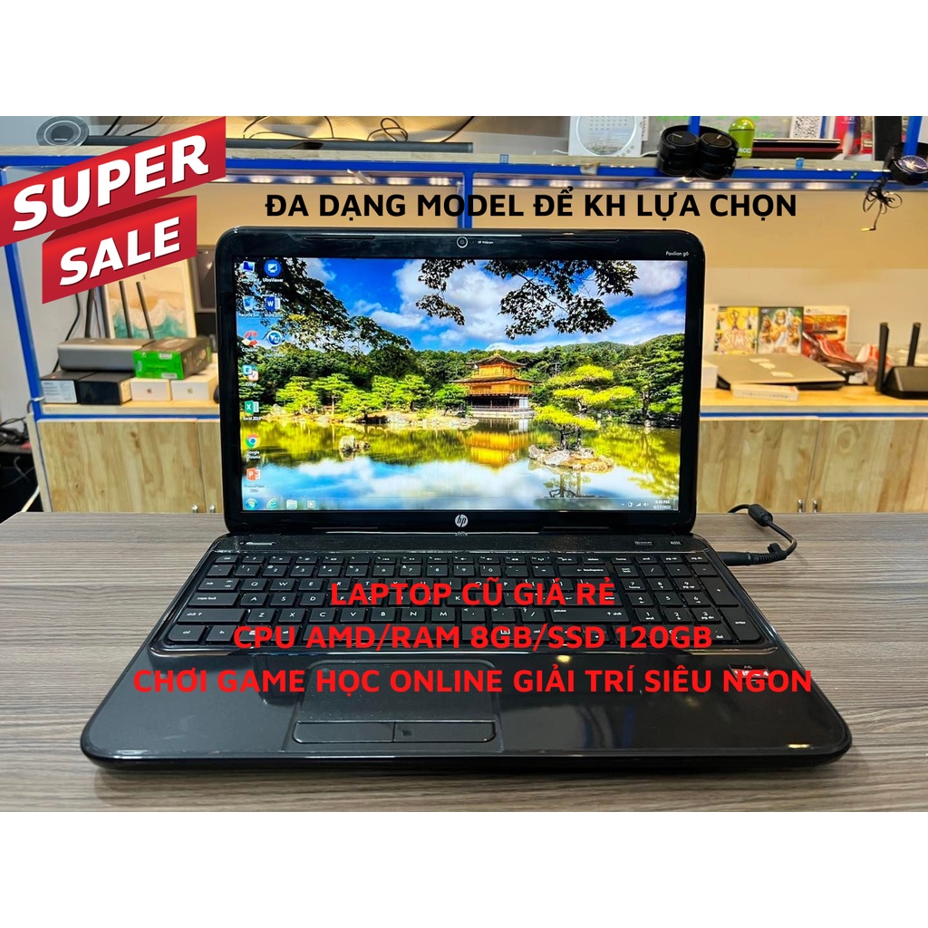 (Giá huỷ diệt) Laptop cũ giá rẻ ( Cấu hình: AMD/ram 4GB/500GB HDD) xem phim nghe nhạc học online, chơi game OK,..