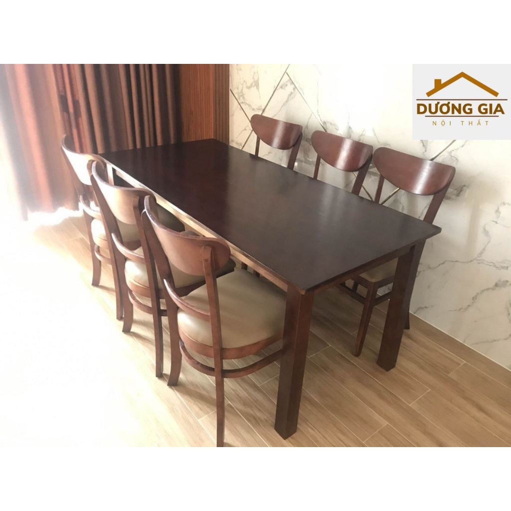 Bộ bàn ăn gỗ cao su (Miễn ship hồ chí minh)
