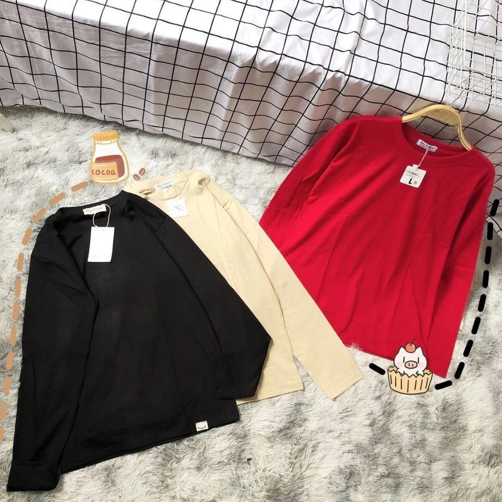 Áo dài tay MEANSTORE phông Unisex nam nữ tee oversize form rộng pull Ulzzang Hàn Quốc vải mềm Mean Store - Thời tra