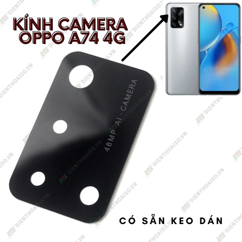 Kính camera oppo a74 4g kèm keo dán