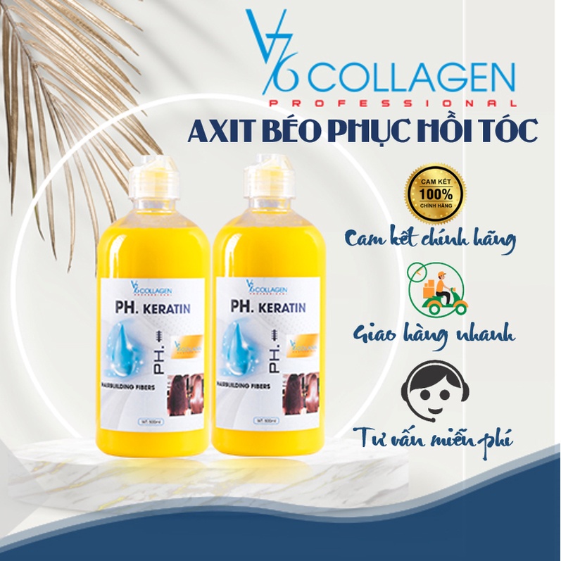 Axit béo phục hồi tóc chuyên sâu PH V76 COLLAGEN ITALY 500ML