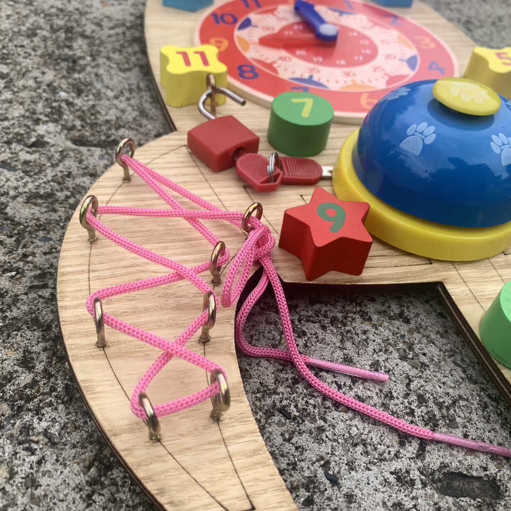 Đồ Chơi Gỗ,Bảng Bận Rộn Busy Board Tàu Vũ Trụ Benrikids Giúp Bé Phát Triển Kỹ Năng Toàn Diện