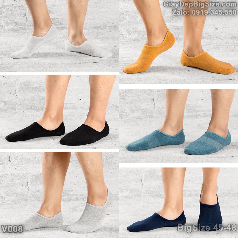 Combo 3 đôi vớ tất nam big size cỡ lớn 45-48 dành cho giày tây và giày thể thao