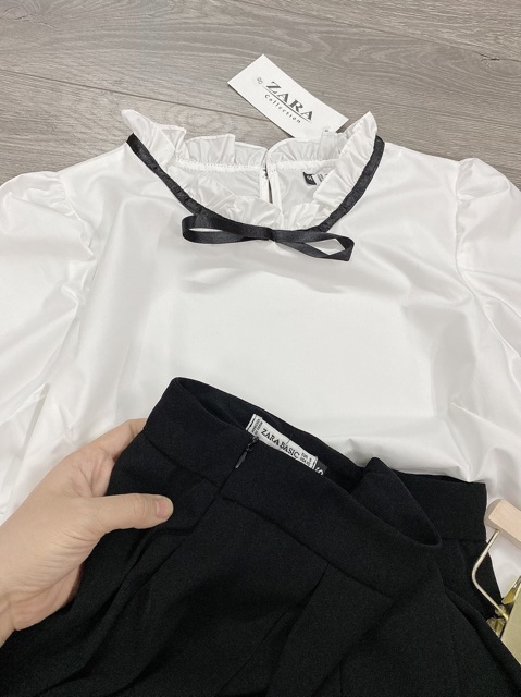 Set áo sơ mi kết hợp chân váy xoè cúc nữ hot | BigBuy360 - bigbuy360.vn