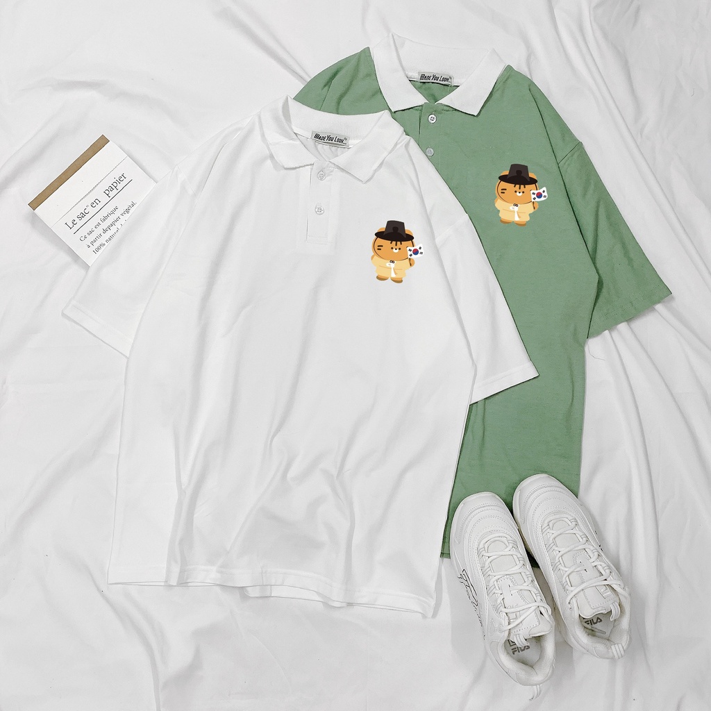 Áo Thun Polo Tay Lỡ HỔ KOREA phông Unisex nam nữ tee oversize form rộng pull Ulzzang Streetwear Hàn Quốc vải mềm