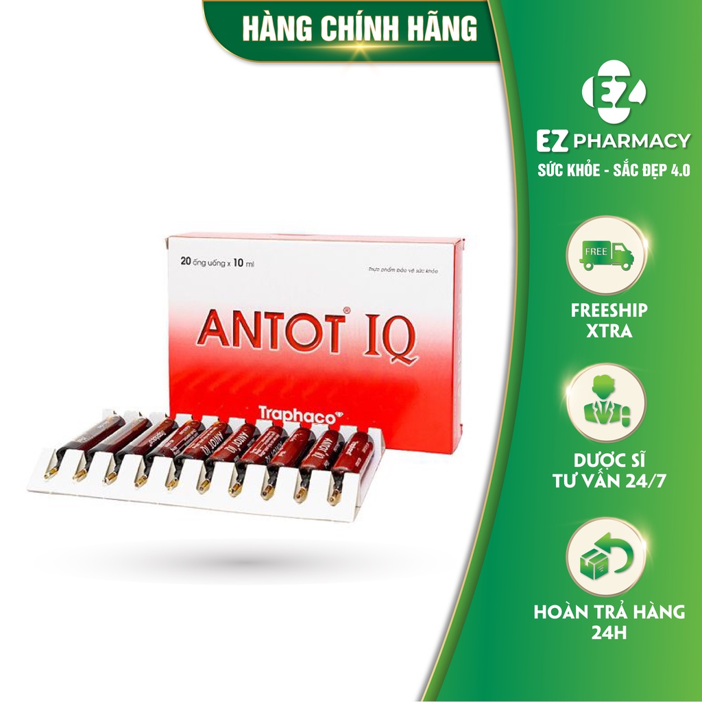 Siro Antot IQ Traphaco – Bồi bổ sức khỏe, tăng cường trí tuệ Hộp 20 ống 10ml