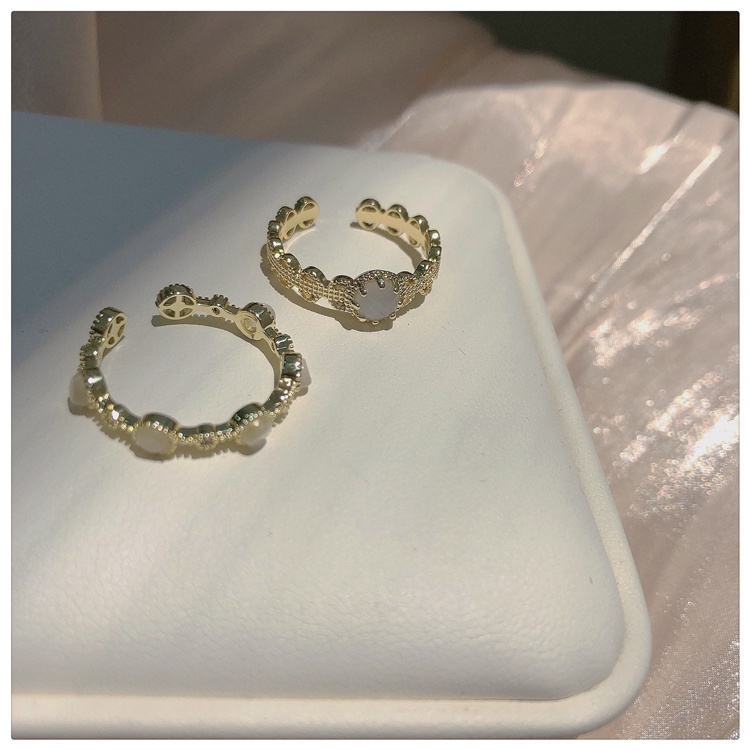 Nhẫn Hở Đính Đá Opal Thời Trang Cho Nữ