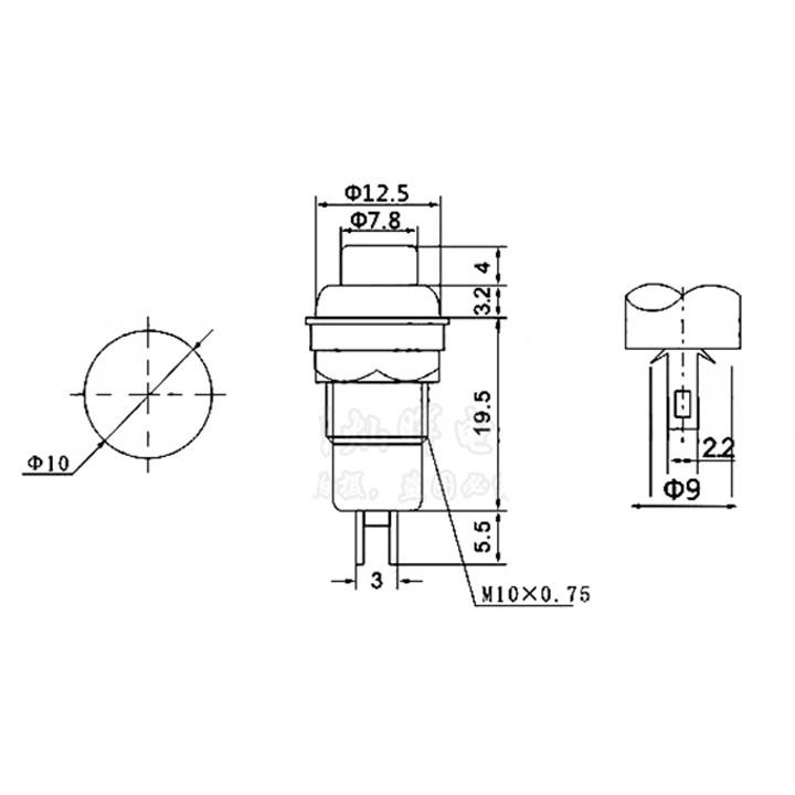 Nút nhấn đề vỏ nhựa DS-213