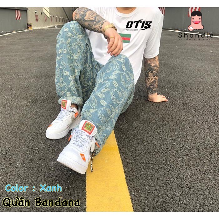 [Mã SKAMA8 giảm 8% đơn từ 300k] Quần jeans BANDANA & LV hot nhất 2021 quần ống rộng