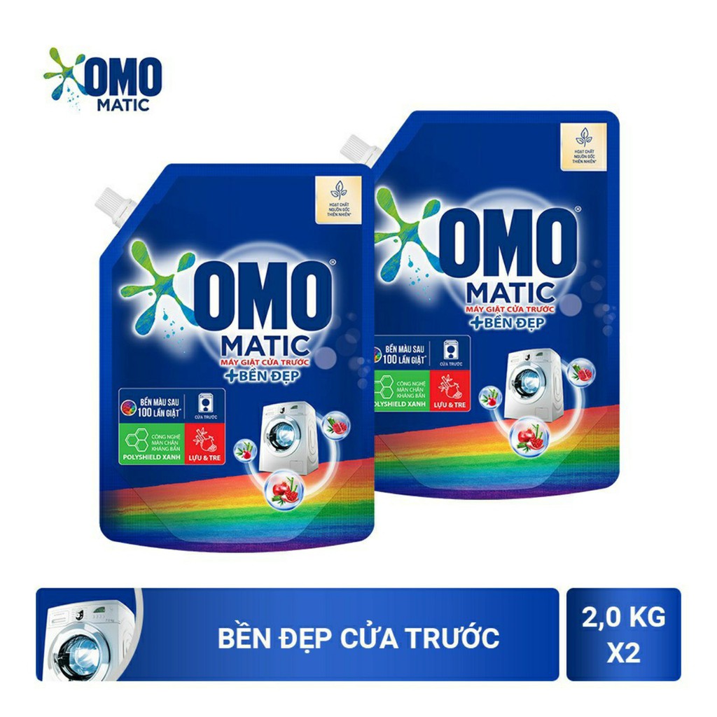 Combo 2 túi Nước Giặt Omo Matic 2.0kg