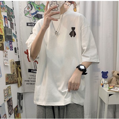 Áo phông form rộng unisex nam nữ tay lỡ thun streetwear cotton oversize giá rẻ in style ulzzang GẤU STU